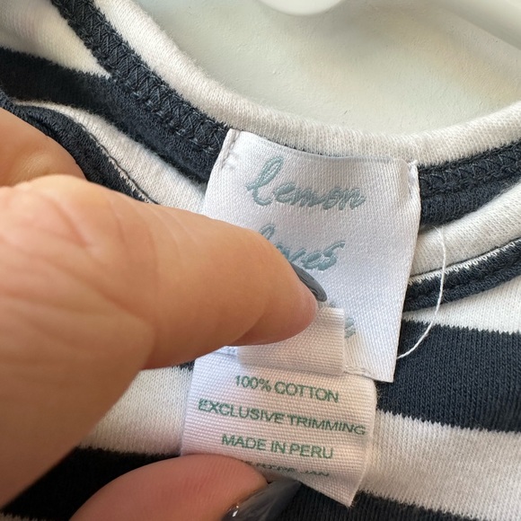 Lemon Loves Layette Striped Crab Romper (Size 6-12 Months) - Picture 5 of 5